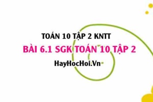 Bài 6.1 SGK Toán 10 tập 2 Kết nối tri thức